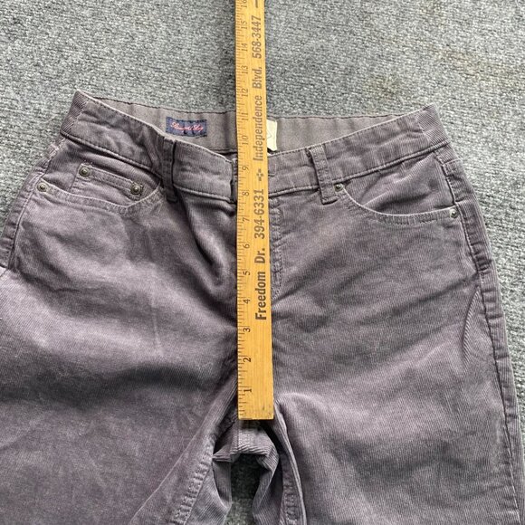 St John's Bay‎ Pants Women's 4 Gray Corduroy Straight Leg 29x32 Business Causal - Picture 9 of 12